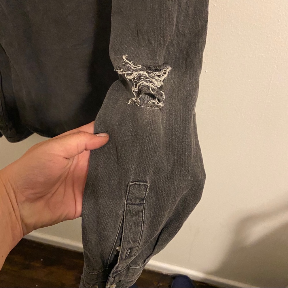 CPO provisions gray denim destroyed shirt EUC - Picture 12 of 15